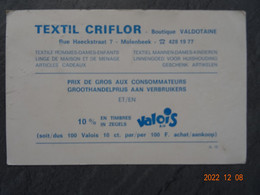 TEXTIL CRIFLOR BOUTIQUE VALDOTAINE  RUE HAECKSTRAAT  7 - St-Jans-Molenbeek - Molenbeek-St-Jean