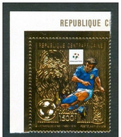 1989 Rep.Centroafricana "Italia 90" World Cup Set Gold Printed MNH** B607 - 1990 – Italie