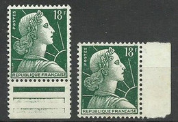 France N°1011A Et 1011A Variété Grain De Beauté Sur Le Nez      Neufs    * *    B/TB    Voir   Scans   Soldé ! ! ! - Unused Stamps