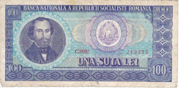 BILLETE DE RUMANIA DE 100 LEI DEL AÑO 1966  (BANKNOTE) - Roemenië