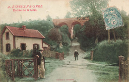 CPA Evreux Navarre - Entrée De La Foret - Colorisé - Timre Taxe - Evreux