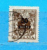 (Us.5) POLONIA ° - TAXE - 1934-38 -  Yv. 93.  Oblitéré Come Scansione - Segnatasse