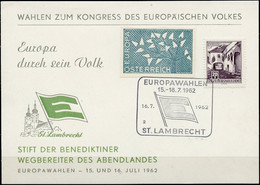 Autriche - Österreich - Austria Document 1962 Y&T N°DP869AA+V(1) - Michel N°PD1102+ZF(?) (o) - 20c Moerbisch+EUROPA Vert - Andere & Zonder Classificatie