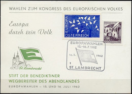 Autriche - Österreich - Austria Document 1962 Y&T N°DP869AA+V(4) - Michel N°PD1102+ZF(?) (o) - 20c Moerbisch+EUROPA Bleu - Andere & Zonder Classificatie