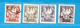 (Us.5) POLONIA ° - TAXE - 1980 -  Yv. 146 à 149.  Oblitéré Come Scansione - Taxe