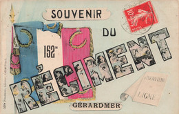 CPA Souvenir Du 152e Régiment D'infanterie De Ligne - Gerardmer - Drapeau Et Fantaisie - Mlle Poignon Editeur - Greetings From...