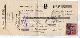 VP21.195 - 1939 - Lettre De Change - Léon CRISTINE Propriétaire - Viticulteur ( Ancien Maire De COLLIOURE ) - Wechsel