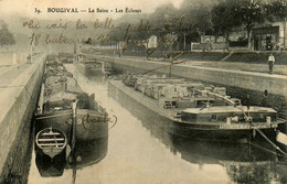 Bougival * Péniche " ANTOINETTE MARIE " Batellerie * La Seine , Les écluses * Thème Barge Chaland Péniches - Bougival