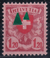 164.Pf / Michel 195xl Abart - F Statt Erstes E In HELVETIA "HFLVETIA" - Ungebraucht/(*) Ohne Gummi - Variétés