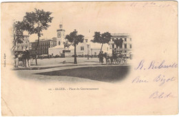 Algérie - Alger - Place Du Gouvernement - Carte Postale Pour La France - 11 Novembre 1902 - Alger