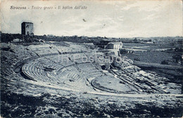 Siracusa - Teatro Greco - I Koilon Dall'alto - Theatre - Ancient World - 32126 - Old Postcard - Italy - Used - Siracusa