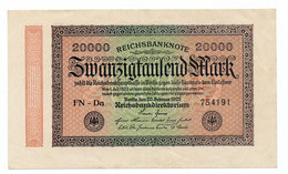 GERMANY, DEUTSCHLAND - 20 000 Mark 1923. P85 Ro84d (wellen). (D341) - 20000 Mark