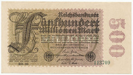 GERMANY, DEUTSCHLAND - 500 Millionen Mark 1923. P110 Ro109g AUNC-UNC (D342) - 500 Mio. Mark