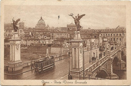 AC4145 Roma - Ponte Vittorio Emanuele - Tram / Viaggiata 1933 - Brücken