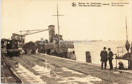 Ruines De Zeebrugge 1914-18 - Dragueur De Mines - Mine Sweeper - Ship - Old Postcard - Belgium - Unused - Zeebrugge