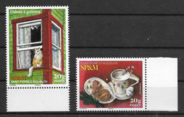 SP & M 2022 - Yv N° 1299 & 1300 ** - Châssis à Guillotine Et Noël - Unused Stamps