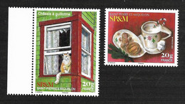 SP & M 2022 - Yv N° 1299 & 1300 ** - Châssis à Guillotine Et Noël - Neufs