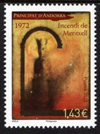 French Andorra - 2022 - 1972 Fire In The Sanctuary Of Meritxell - Mint Stamp - Ungebraucht