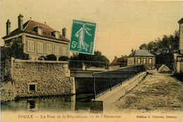 Voulx * Le Pont De La République , Vu De L'abreuvoir * Cpa Toilée Colorisée - Sonstige & Ohne Zuordnung