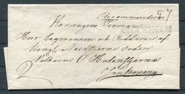 1820s (?) Sweden Stockholm (Straight Line Postmark) Wrapper - Jonkoping - ... - 1855 Prefilatelia