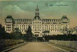 Nice * Façade LE GRAND HÔTEL IMPERIAL * Cpa Toilée Colorisée - Pubs, Hotels And Restaurants