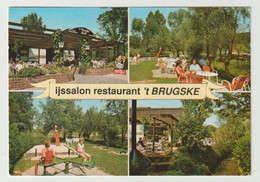 Ansichtkaart-postcard Ijssalon Café Restaurant "'t Brugske" Slenaken (NL) - Slenaken