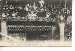 PARIS LL MM Le Roi Et La Reine D'Italie 1903 Le Roi Saluant Les Drapeaux   ....G - Ricevimenti