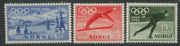 Norway:Unused Stamps Serie Oslo Olympic Games 1952, Skating, Ski Jumping, 1952, MNH - Inverno1952: Oslo