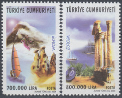 TURKEY 2004, EUROPA  CEPT, HOLIDAYS, COMPLETE MNH SERIES With GOOD QUALITY, But WITHOUT ONE TOOTH *** - Ungebraucht