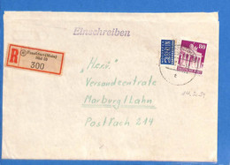 Allemagne Bizone 1951 Lettre Einschreiben De Frankfurt (G11473) - Autres & Non Classés
