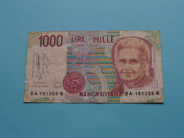 1.000 Lire - 1990 ( DA 101306 N ) Banca D'Italia ( For Grade, Please See Scans ) Circulated ! - 1000 Lire