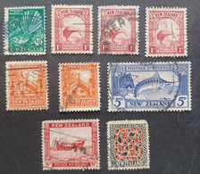 NEW ZELAND NUOVA ZELANDA 1935 SERIE COURENTE CAT YVERT N.193-...203 - Used Stamps