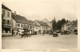 Giromagny * Grande Place * Attelage Cheval * Automobiles * Restaurant * Hôtel SOLEIL - Giromagny