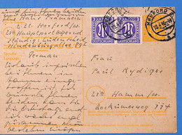 Allemagne Bizone 1946 Entier De Herford (G11508) - Covers & Documents