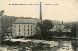 Fismes * Fabrique De Chapeaux De Feutre Et Lavoir Sur La Vesle * Usine Cheminée - Fismes