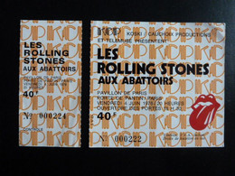 F28 - Les Rolling Stones Aux Abattoirs Pavillon De Pantin Paris 4 Juin 1976 - Billet D'entrée Et Contremarque (Nos Diff - Biglietti Per Concerti