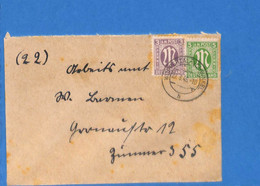 Allemagne Bizone 1946 Lettre De Wuppertal (G11533) - Other & Unclassified