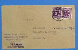 Allemagne Bizone 1946 Lettre De Wuppertal (G11534) - Andere & Zonder Classificatie