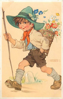 ILLUSTRATEUR HAUSEN LUNGERS - L'enfant De Retour D'une Cueillette D'un Bouquet De Fleurs - Hausen, Lungers