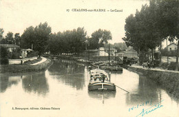 Châlons Sur Marne * Vue Sur Le Canal * Péniche Batellerie * Halage - Châlons-sur-Marne