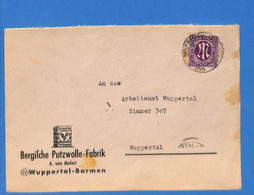 Allemagne Bizone 1946 Lettre De Wuppertal (G11549) - Andere & Zonder Classificatie