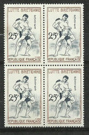 France N°1164  Lutte  Bretonne    Bloc De 4 Neufs  ( * )   B/TB    Voir   Scans   Soldé ! ! ! - Lutte