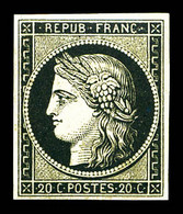 * N°3a, 20c Noir Sur Blanc, Frais, TTB (certificat)  Qualité: *  Cote: 675 Euros - 1849-1850 Cérès