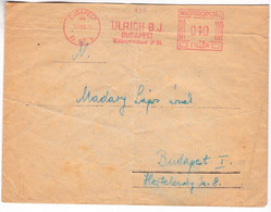 K348 Hungary 1941 Francotyp Meter Stamp With Slogan ULRICH B.J. Budapest 62 /Ulrich Baptist Johannes, Building Engineeri - Automatenmarken [ATM]