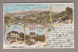 AK CH ZH Hütten 1902-06-22 Litho H.Schlumpf - Hütten