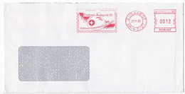 K352 Hungary 1996 Red Meter Stamp With Slogan Citibank Budapest Rt. Happy Holidays To You Budapest 4 - Viñetas De Franqueo [ATM]