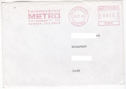 K355 Hungary 1994 Red Meter Stamp With Slogan METRO Store In Ferencváros Budapest 100 - Timbres De Distributeurs [ATM]