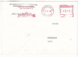 K357 Hungary 1996 Red Meter Stamp With Slogan Office Of The Parliament Budapest 57 - Automatenmarken [ATM]