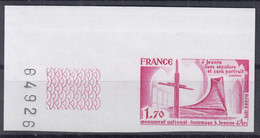 FRANCE : 1979- JEANNE D' ARC N° 2051 NON DENTELE NEUF ** SANS CHARNIERE - TB MARGES - 1971-1980