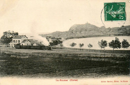 Ile Rousse * La Gare Et Départ Du Train * Machine Locomotive Ligne Chemin De Fer * Haute Corse 2B - Otros & Sin Clasificación